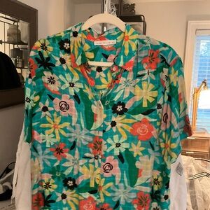 Jane and Delancey Vibrant Floral Shirt - Multicolor